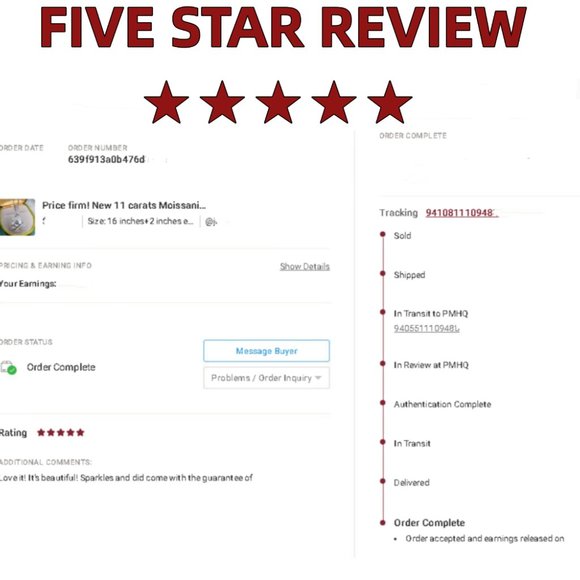 Price firm! New 11 carats Diamond Moissanite Necklace - Picture 10 of 10